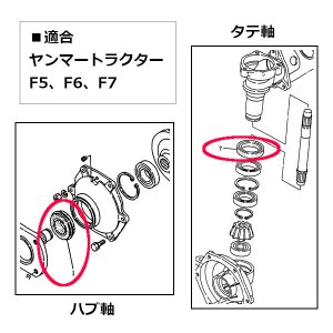 ヤンマー 純正部品 トラクター用 前車軸（縦軸・横軸）オイルシール 片側［(19851113780*1)-(19516213290*1)］-  サンセイイーストア本店（sanseiestore）｜片山農機