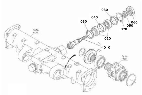 画像1: クボタ純正 トラクター  L5030用 ベベルギアASSY  (1)